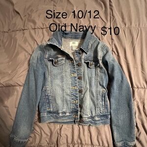 Girls old navy jean jacket size 10/12 denim jacket